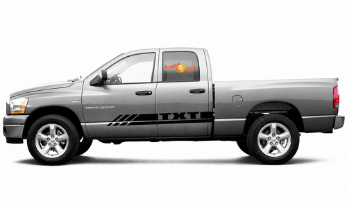 Dodge Ram Rebel mk4 2010–2018 1500 seitlicher Grafikstreifen-Aufkleber, Stil 10
