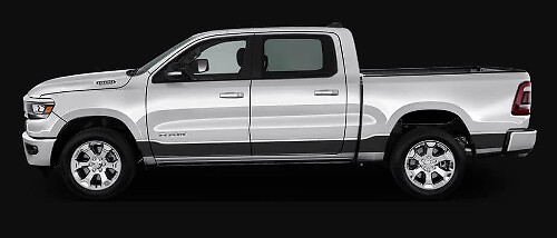 Gerader Seitenstreifen Vinyl-Aufkleber für Dodge Ram 1500