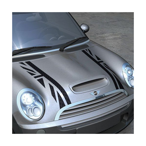 UK-Flagge Dual-Streifen Hauben-Vinylaufkleber für MINI Cooper
