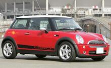 Mini Cooper R50 R53 karierte Flagge Seitenstreifen Grafiken Aufkleber Aufkleber 1
 2