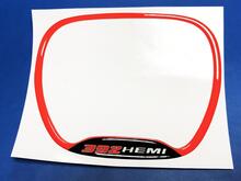 Lenkrad-Zierring 392 HEMI-Emblem, gewölbter Aufkleber, Aufkleber für Dodge Challenger Charger
 2
