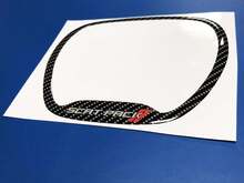 Lenkradverkleidungsring Scatpack Rote Streifen, gewölbter Aufkleber aus Kohlefaser für Dodge Charger Challenger Daytona
 2