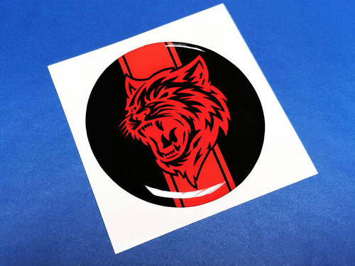 Hellcat-Tankklappeneinsatz-Emblem, gewölbter Aufkleber für Challenger
