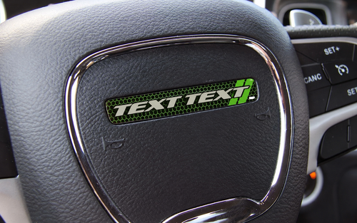 Scat Pack Style TEXT TEXT Lime Honeycomb Domed Strip — Vinylaufkleber (Lenkrad) für Dodge Challenger