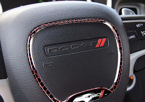 Scat Pack Lenkradblendenring mit gewölbtem Aufkleber für Dodge Challenger oder Charger_1