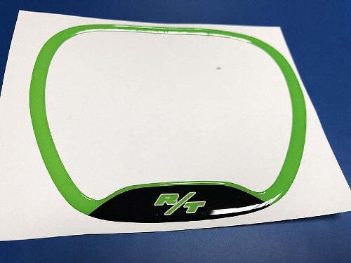 R/T Lime Lenkradzierleiste Domed Aufkleber für Dodge Challenger Charger