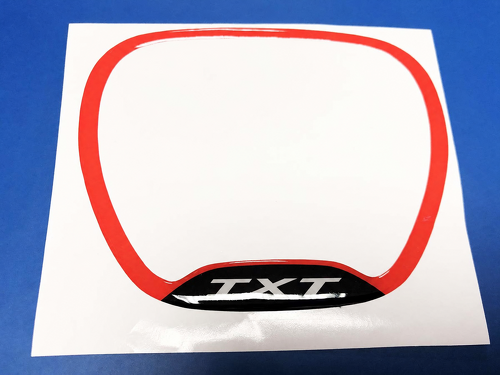 TXT Red Steering Wheel Trim Ring Universal Vinylaufkleber für Dodge Charger
