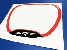 Lenkradverkleidungsring SRT Roter gewölbter Aufkleber für Dodge Charger Challenger
 2