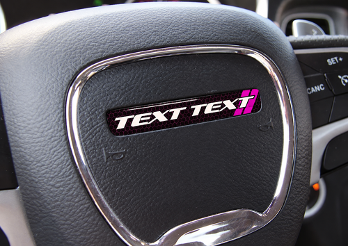 Scat Pack Style TEXT TEXT Purple Honeycomb Domed Strip — Vinylaufkleber (Lenkrad) für Dodge Challenger