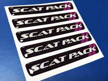 Ein Lenkrad-Scat-Pack, violettes Emblem, gewölbter Aufkleber, Aufkleber, Challenger, Charger, Dodge, Scatpack
 2