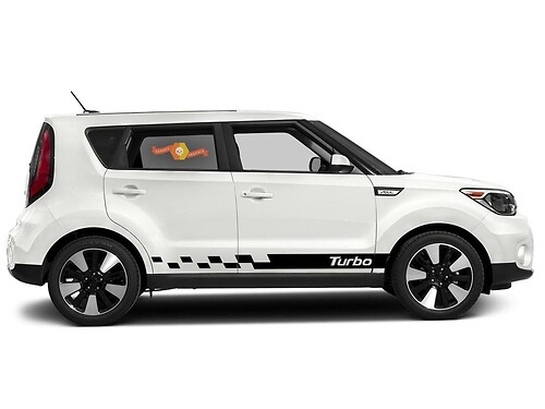 Turbo Side Lower Rocker Panel Stripes Grafikaufkleber für Kia Soul 4
