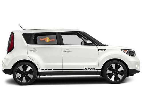 Turbo Side Lower Rocker Panel Stripes Grafikaufkleber für Kia Soul 3
