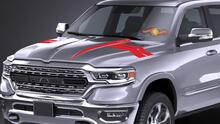 Dodge Ram 2009–2019 Hood Raise Aufkleber Aufkleber / Hood Spears Stripe Stripes
 2