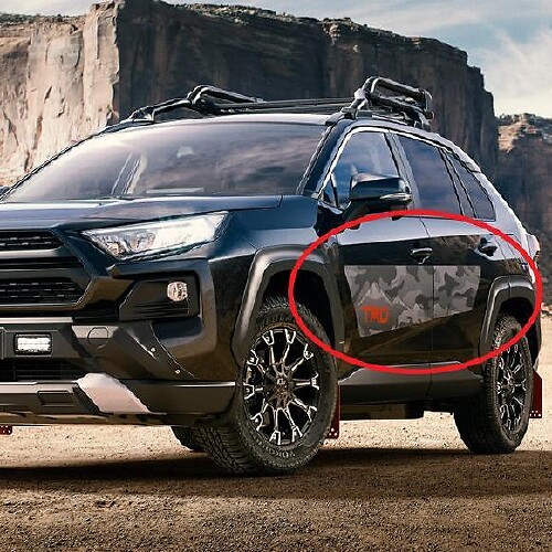 TRD-Stil Camouflage Seitenstreifen Vinylaufkleber Paar für Toyota RAV4 2019-2020