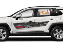 Paar NEUE TRD-Stil RAV4 2019 2020 Toyota Aufkleber Aufkleber Camo Mountains
 2