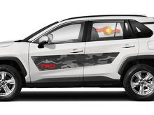 TRD-Stil Camouflage Seitenstreifen Vinylaufkleber Paar für Toyota RAV4 2019-2020_2