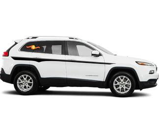 2014-2019 Jeep Cherokee Side Stellar Stripe Cherokee Decals Grafikstreifen
