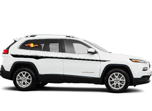 Verjüngende Seitenstreifen Vinyl-Aufkleber für Jeep Cherokee 2014-2019