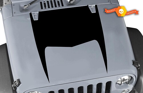 Aufkleber Aufkleber Motorhaube Streifen für Jeep Wrangler 2007 - 2019 jk
