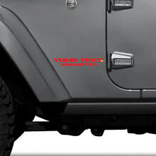 Benutzerdefinierter Text Unbegrenztes Seiten-Vinylaufkleber-Set für Jeep Wrangler_2