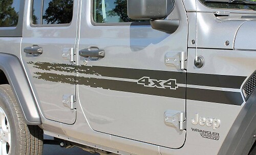 Sport 4x4 Used Look Seitenstreifen Vinyl-Aufkleber Set für Jeep Wrangler