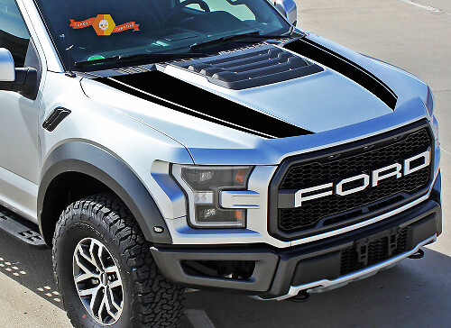 Motorhauben-Grafikpaket Kit Vinyl Aufkleber 2 für Ford F150 Raptor 2017-2018