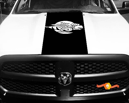 Dodge Ram 1500 2500 3500 Vinyl Racing Stripe Rumble Bee Hemi Hood Aufkleber Aufkleber #8
