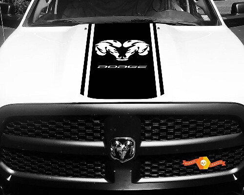 Dodge Ram 1500 2500 3500 Vinyl Racing Stripe RAM Dodge Hood Aufkleber #17
