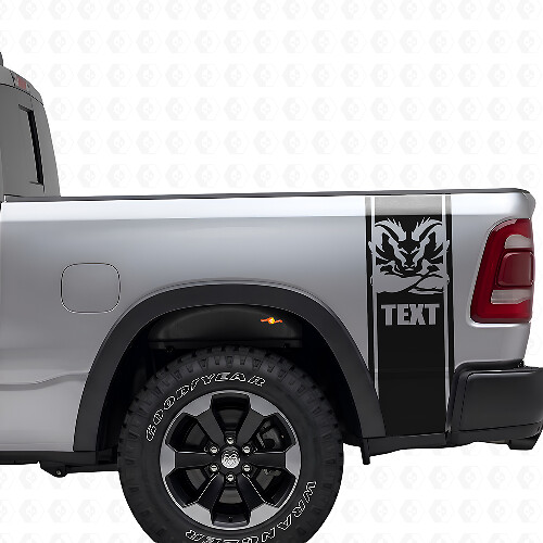 Individuelles Hemi Style Seitenstreifen Vinyl-Aufkleberset für Dodge Ram 1500 2500