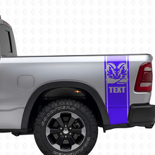 Individuelles Hemi Style Seitenstreifen Vinyl-Aufkleberset für Dodge Ram 1500 2500_2
