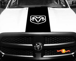 Dodge Ram 1500 Vinyl-Aufkleber HAUBE Ram Head Racing HEMI Stripe Stickers #48
