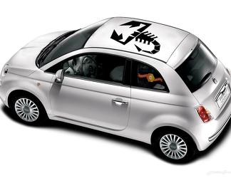 Fiat 500 Vinyl Racing Scorpion Logo Dachstreifen-Aufkleber 58
