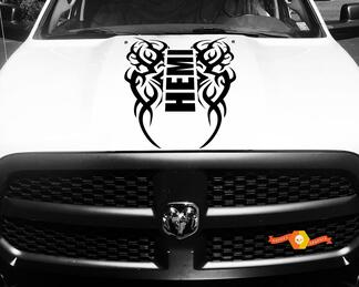 Dodge Ram Vinyl Motorhaube Aufkleber Tribal Aufkleber Tattoo Hemi Racing Stripe 4x4 #64
