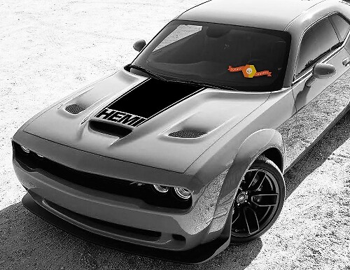 Dodge Challenger Hemi Vinyl-Motorhauben-Streifen-Aufkleber Nr. 65

