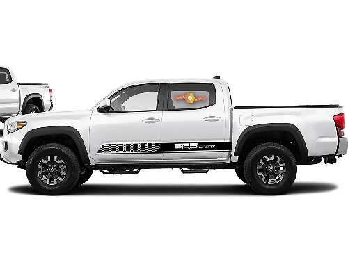 2X Toyota Tacoma TRD 4x4 Sport Seitenschweller Vinyl Aufkleber Grafik Aufkleber 2016-2019

