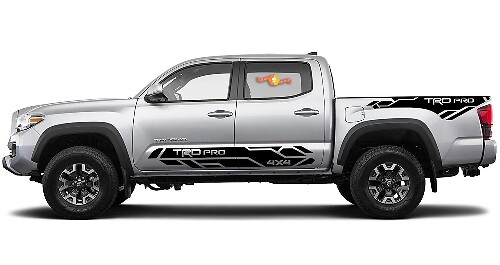 TRD Pro 4x4 Techno Style Seiten Vinyl-Aufkleber Set für Toyota Tacoma 2016-2020