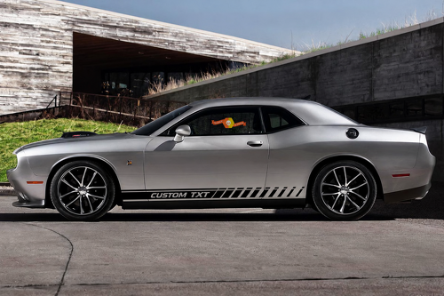 Individuelle Rennstreifen Seitenleisten Vinyl-Aufkleber Sticker für Dodge Challenger 2009-2018