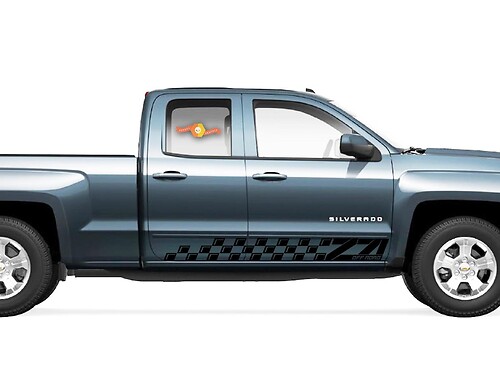 2 x Chevrolet Silverado Z71 Seiten-Vinyl-Aufkleber-Grafik-Rallye-Aufkleber-Kit
