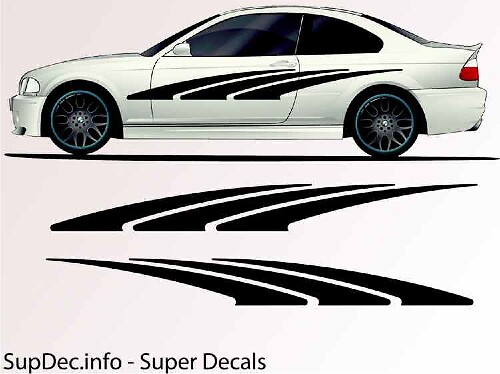 Racing-Style-Grafik Seiten Vinyl Aufkleber Sticker