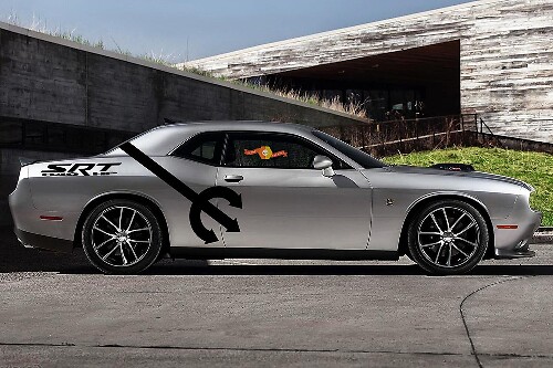 2 Seite Dodge Challenger DEMON Pitchfork SRT 840 HP Seite Vinyl Aufkleber Grafik Aufkleber-3
