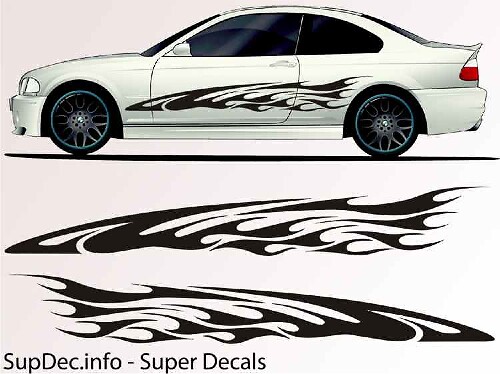 Tribal Racing Style Grafik Seitenaufkleber Vinyl-Aufkleber
