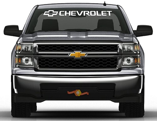 Markenbeschriftung & Logo Windschutzscheiben Vinyl-Aufkleber für Chevrolet Silverado