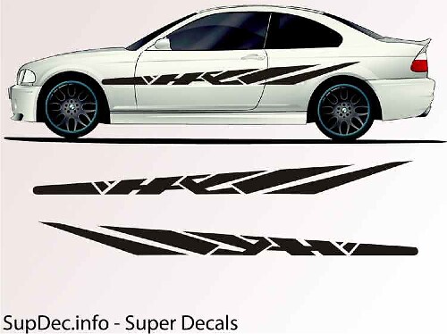 Reifenprofildesign Streifen Seiten Vinyl Aufkleber Sticker