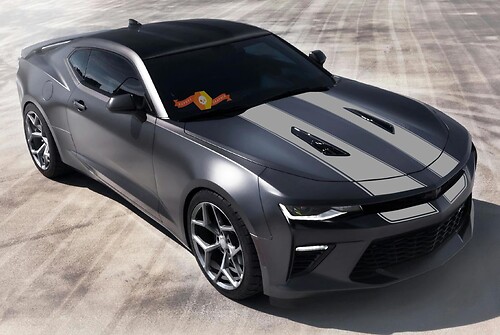 Doppeltes Racing-Streifen-Hauben-Vinylaufkleber für Chevrolet Camaro 2016-2018