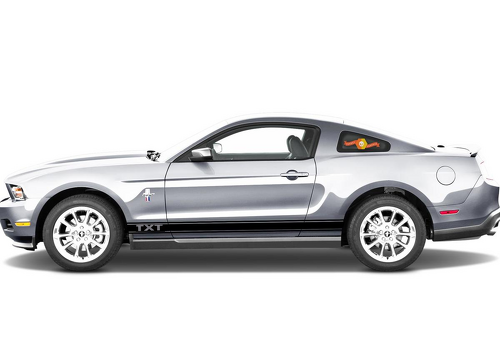 TXT Umrandete Seiten- und Schwellerstreifen Vinyl Aufkleberset für Musclecar Musclecarmodel