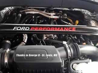 FORD Performance Under Hood Strut Brace Aufkleber Aufkleber 2 Farben Vinyl Graphics Ford Explorer ST 2020
