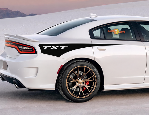 TXT Solid Quarter Wedge Pair Hinterer Kotflügel Vinylaufkleber für Dodge Charger 2011-2020