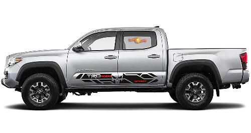Punisher Skull TRD-Stil Seiten-Vinyl-Aufkleber-Kit für Toyota Tacoma 2016-2020
