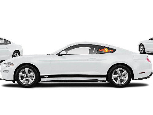 2X Aufkleber Aufkleber Vinyl Seitentür Streifen für Ford Mustang - 2
