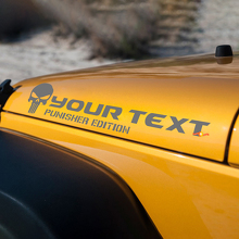 Rubicon Punisher Edition Motorhaubenaufkleber Vinylfolie für Jeep Wrangler 2